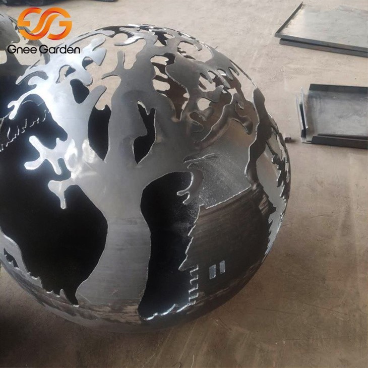 Corten Steel fire pit ball(2)