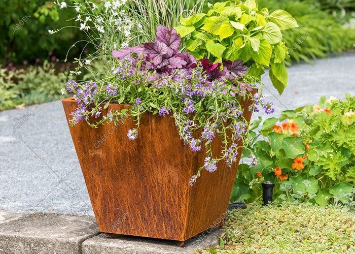 Landscape Decorative Corten Steel Screen Planter Box