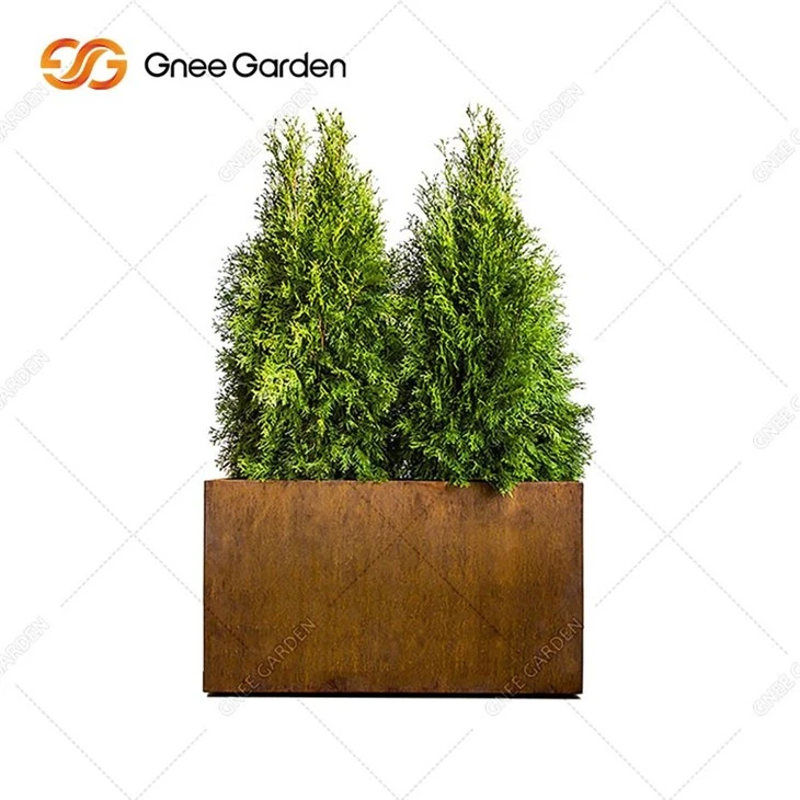 Metal Corten Steel Garden Planting Flowerpot