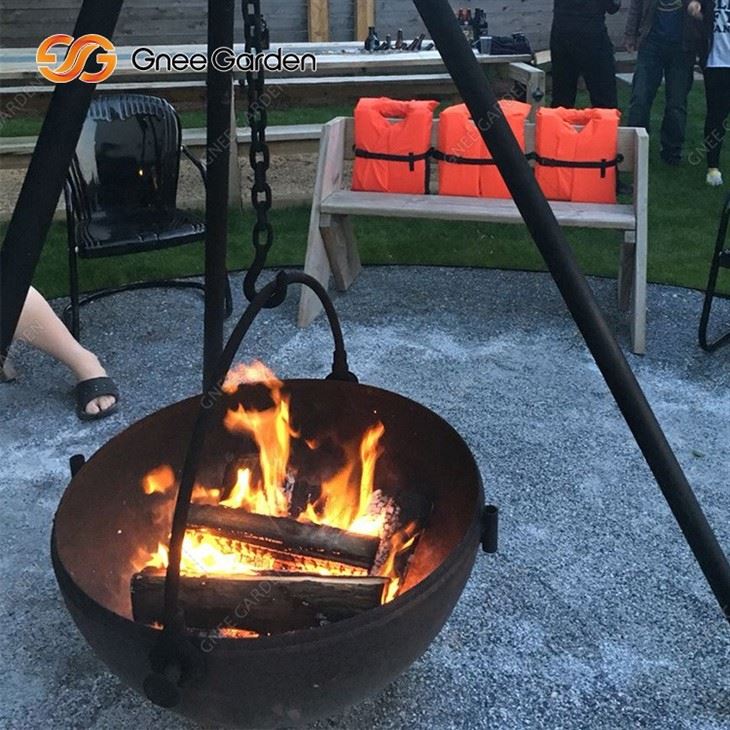 Outdoor Black Corten Steel BBQ Grill