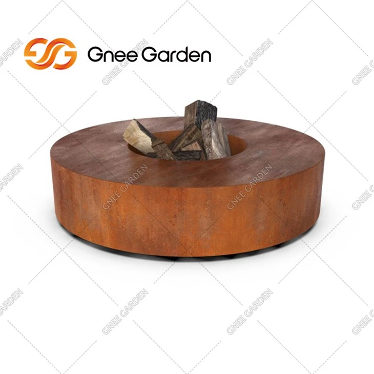 โต๊ะไฟกลางแจ้งขายส่งหลุมไฟ Corten Steel