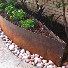 Corten Steel สวนขนาดใหญ่ตกแต่งสวนกระถางดอกไม้โลหะ