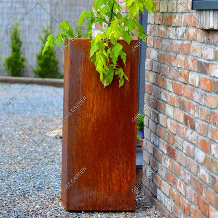 ผู้จัดจำหน่ายหม้อสวน กระถางดอกไม้โลหะ กระถางต้นไม้เหล็ก Corten ชาวไร่