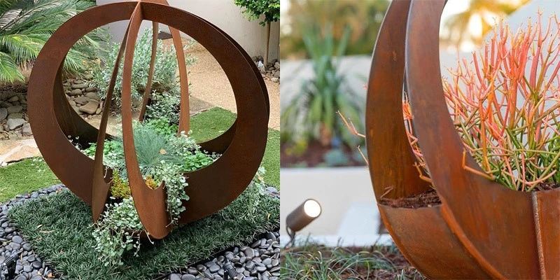 corten steel planter box corten steel planter box