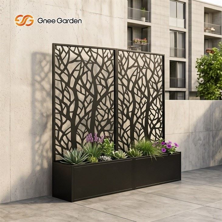 Galvanized Steel Tree Cut Raised Garden Pot